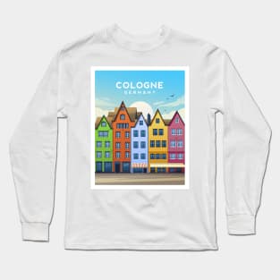 Cologne, Germany Colourful Houses Long Sleeve T-Shirt